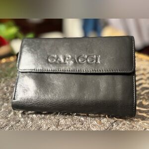 Vintage Capacci Black Italian Leather Wallet • Classic Minimalist Men’s Bifold